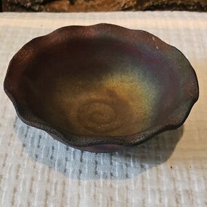 Hand Crafted Raku Bowl Signed